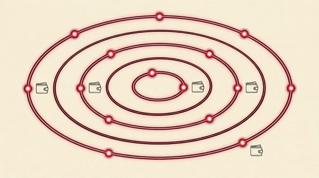 Ten cuts marked along one continuous groove